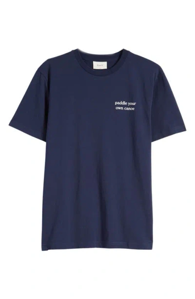 Forét Tip Organic Cotton T-shirt In Navy