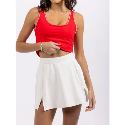 Fore-té Club Attire Lola Athletic Skirt In White