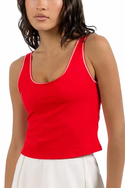 Fore-te Madelyn Tank Top In Cherry In Red