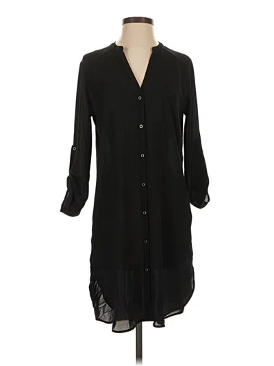 Pre-owned Forever 21 3/4 Sleeve Blouse In Black
