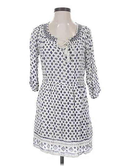 Pre-owned Forever 21 3/4 Sleeve Blouse In Blue