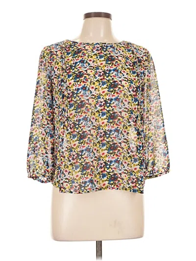 Pre-owned Forever 21 3/4 Sleeve Blouse In Gold