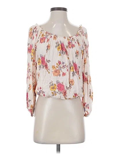 Pre-owned Forever 21 3/4 Sleeve Blouse In Ivory