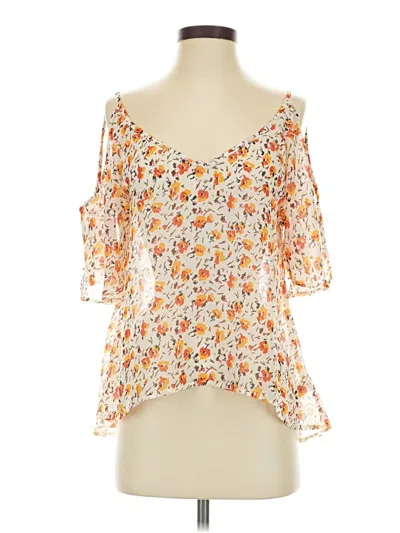 Pre-owned Forever 21 3/4 Sleeve Blouse In Orange