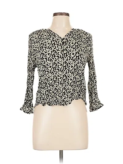 Pre-owned Forever 21 3/4 Sleeve Blouse In White