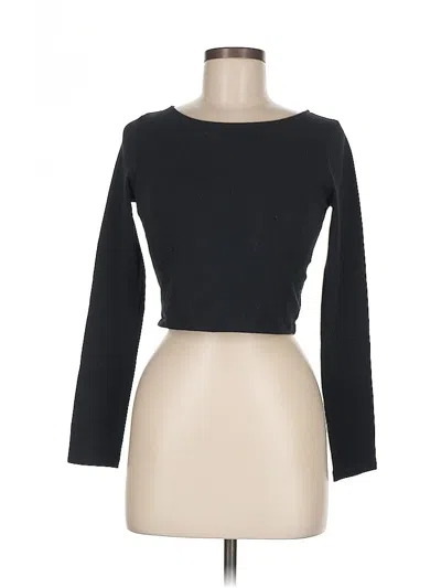 Pre-owned Forever 21 3/4 Sleeve T-shirt In Black