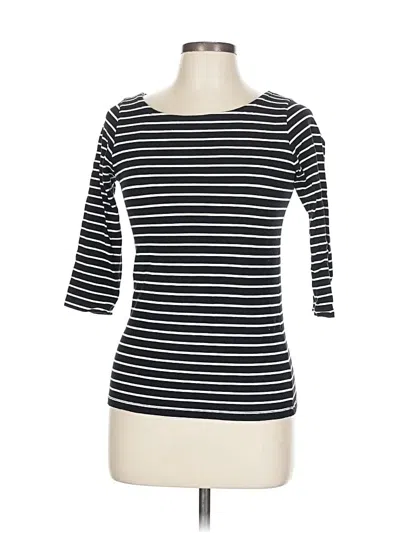 Pre-owned Forever 21 3/4 Sleeve T-shirt In Black