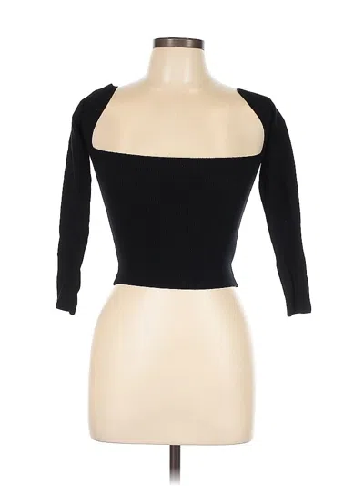 Forever 21 3/4 Sleeve Top Black Strapless Neckline Tops