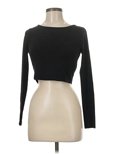 Pre-owned Forever 21 3/4 Sleeve T-shirt In Black