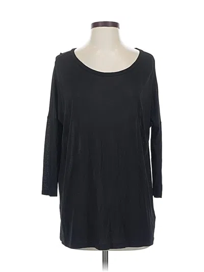 Pre-owned Forever 21 3/4 Sleeve T-shirt In Black