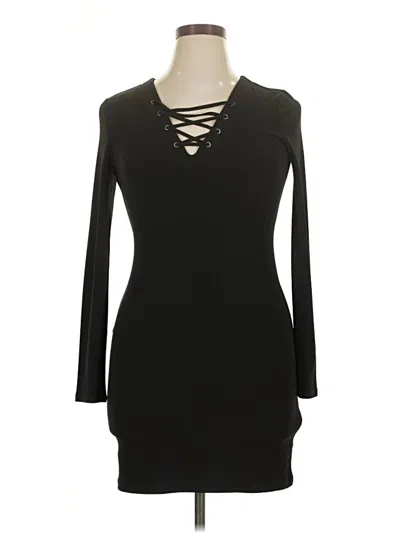 Pre-owned Forever 21 3/4 Sleeve T-shirt In Black