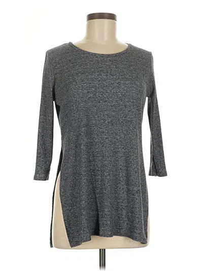 Pre-owned Forever 21 3/4 Sleeve T-shirt In Gray