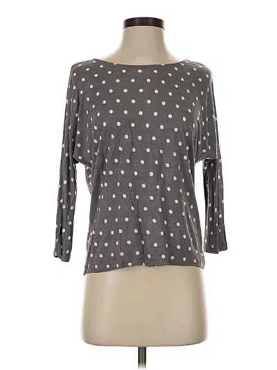 Pre-owned Forever 21 3/4 Sleeve T-shirt In Gray