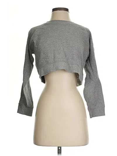 Pre-owned Forever 21 3/4 Sleeve T-shirt In Gray
