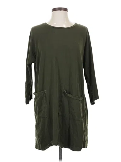 Pre-owned Forever 21 3/4 Sleeve T-shirt In Green