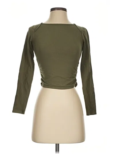 Pre-owned Forever 21 3/4 Sleeve T-shirt In Green