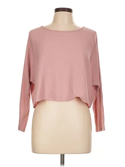 Pre-owned Forever 21 3/4 Sleeve T-shirt In Pink