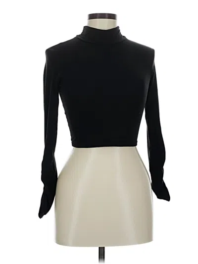 Pre-owned Forever 21 3/4 Sleeve Turtleneck In Black