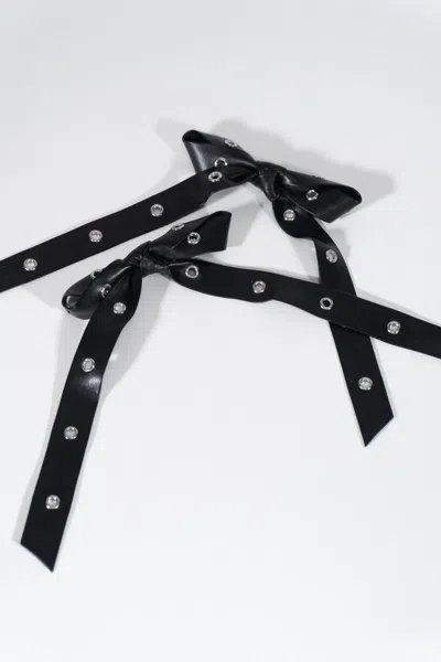 Forever 21 Accented Bow Hair Clips In White