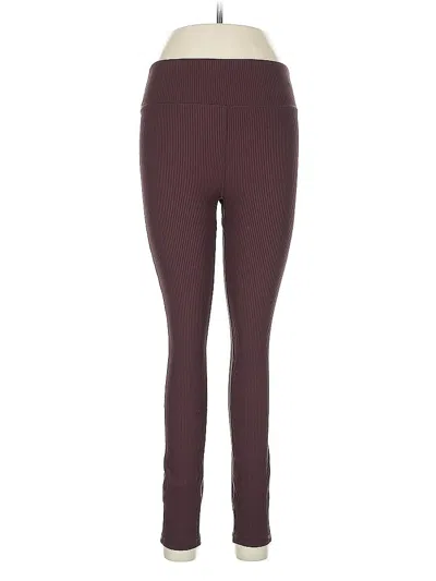 Pre-owned Forever 21 Active Pants In Burgundy