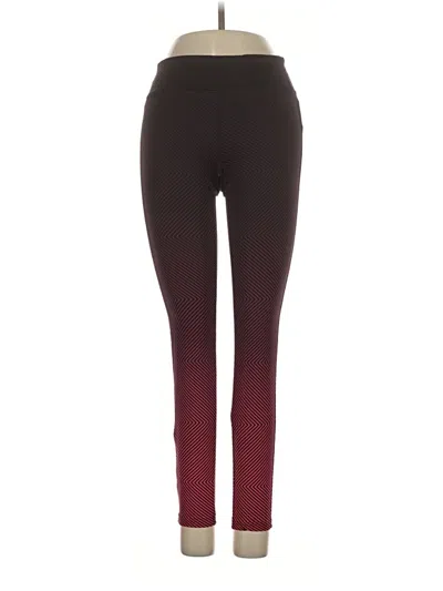Pre-owned Forever 21 Active Pants In Burgundy