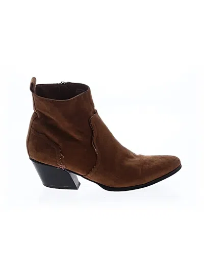 Pre-owned Forever 21 Ankle Boots In Brown
