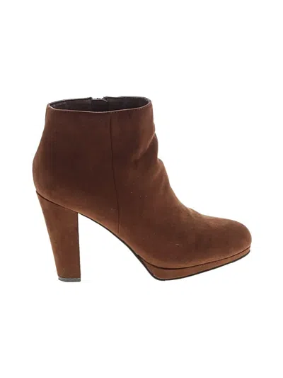 Pre-owned Forever 21 Ankle Boots In Brown