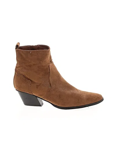 Pre-owned Forever 21 Ankle Boots In Brown