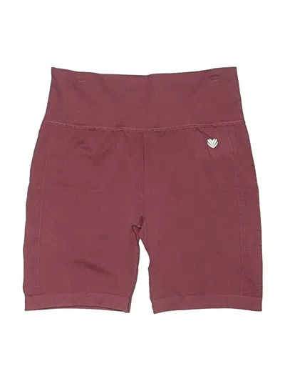 Pre-owned Forever 21 Athletic Shorts In Burgundy