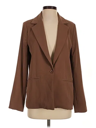 Pre-owned Forever 21 Blazer Jacket In Brown
