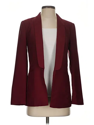 Pre-owned Forever 21 Blazer Jacket In Burgundy