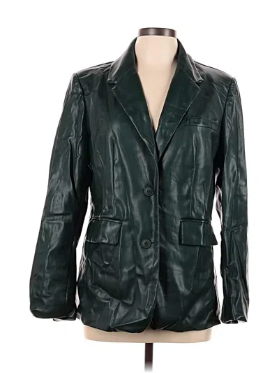 Pre-owned Forever 21 Blazer Jacket In Green