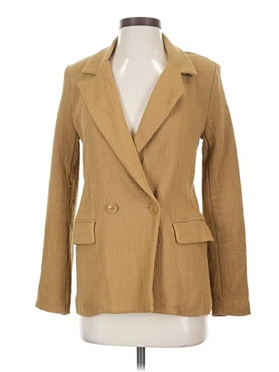Pre-owned Forever 21 Blazer Jacket In Tan