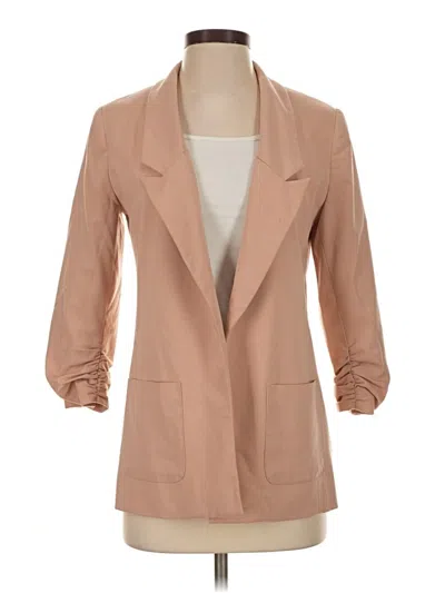 Pre-owned Forever 21 Blazer Jacket In Tan