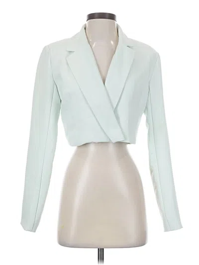 Pre-owned Forever 21 Blazer Jacket In Teal