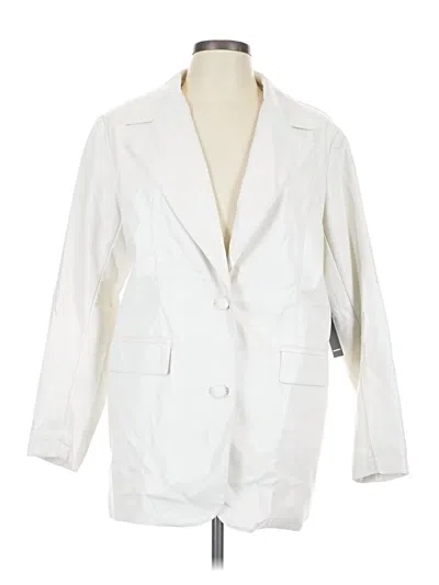 Pre-owned Forever 21 Blazer Jacket In White