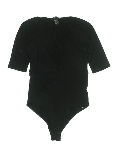 Pre-owned Forever 21 Bodysuit In Black