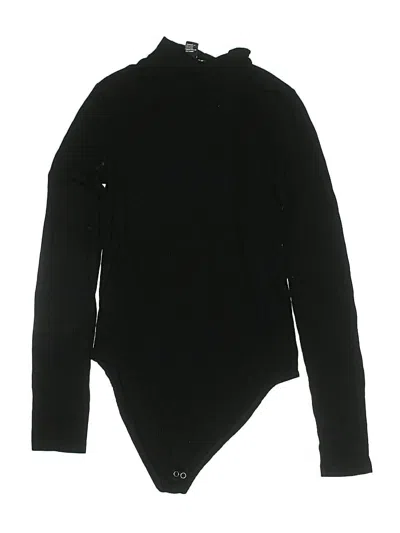 Pre-owned Forever 21 Bodysuit In Black