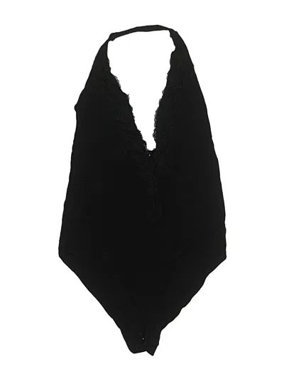 Pre-owned Forever 21 Bodysuit In Black
