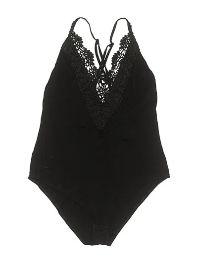 Pre-owned Forever 21 Bodysuit In Black