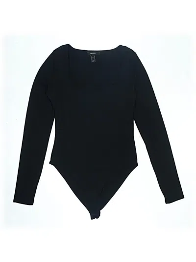 Pre-owned Forever 21 Bodysuit In Black