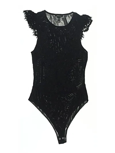 Pre-owned Forever 21 Bodysuit In Black