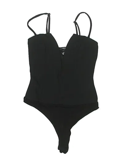 Pre-owned Forever 21 Bodysuit In Black