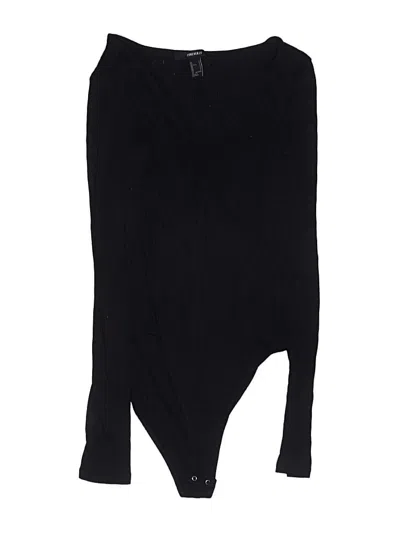 Pre-owned Forever 21 Bodysuit In Black