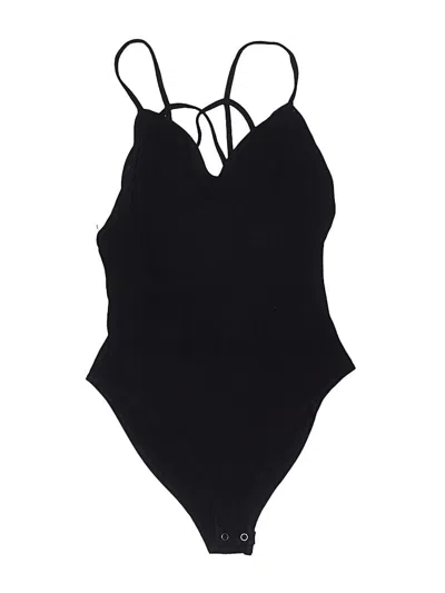 Pre-owned Forever 21 Bodysuit In Black
