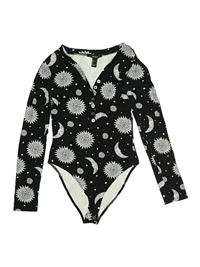 Pre-owned Forever 21 Bodysuit In Black