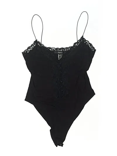 Pre-owned Forever 21 Bodysuit In Black