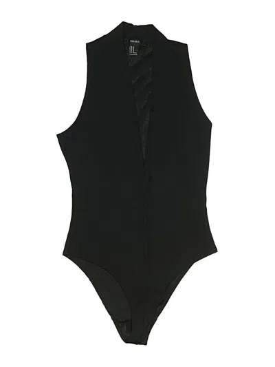 Pre-owned Forever 21 Bodysuit In Black
