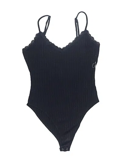 Pre-owned Forever 21 Bodysuit In Black