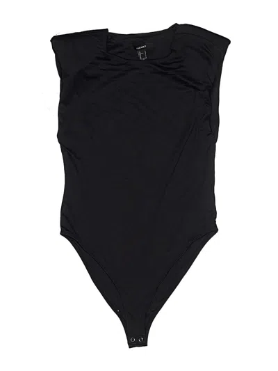 Pre-owned Forever 21 Bodysuit In Black